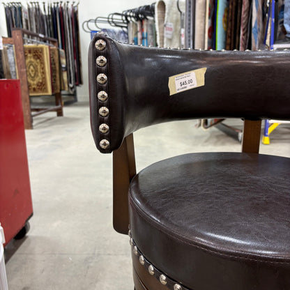 Modern Brown Swivel Bar Stool