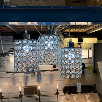 Caged Crystal Pendant Light