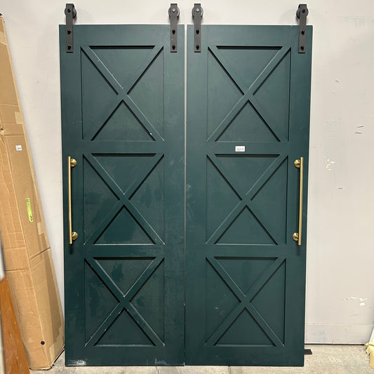 60" Teal Sliding Barn Door Kit