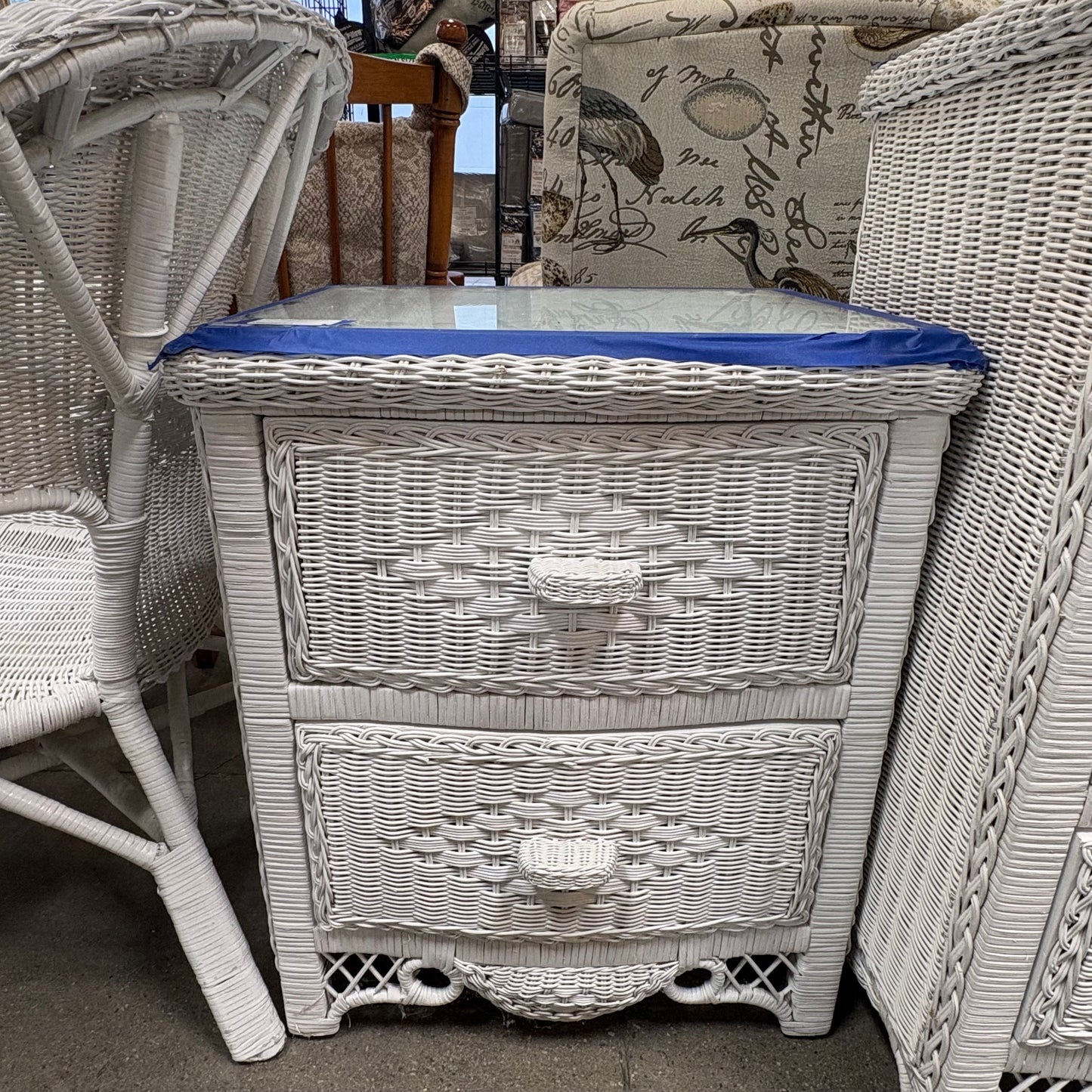 White Wicker Bedroom Set
