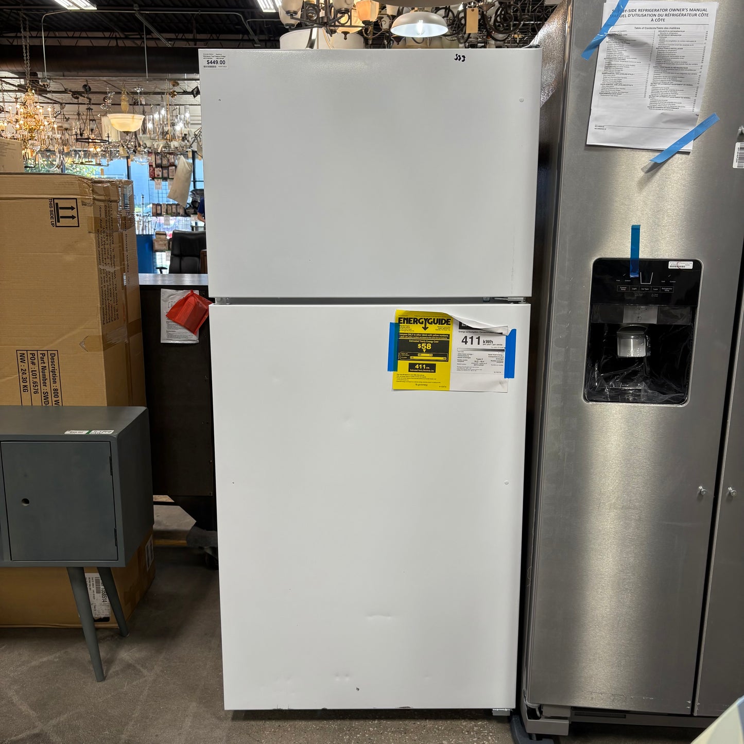 Whirlpool Top Freezer Fridge