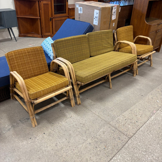 Vintage Bamboo Rattan PatioSet