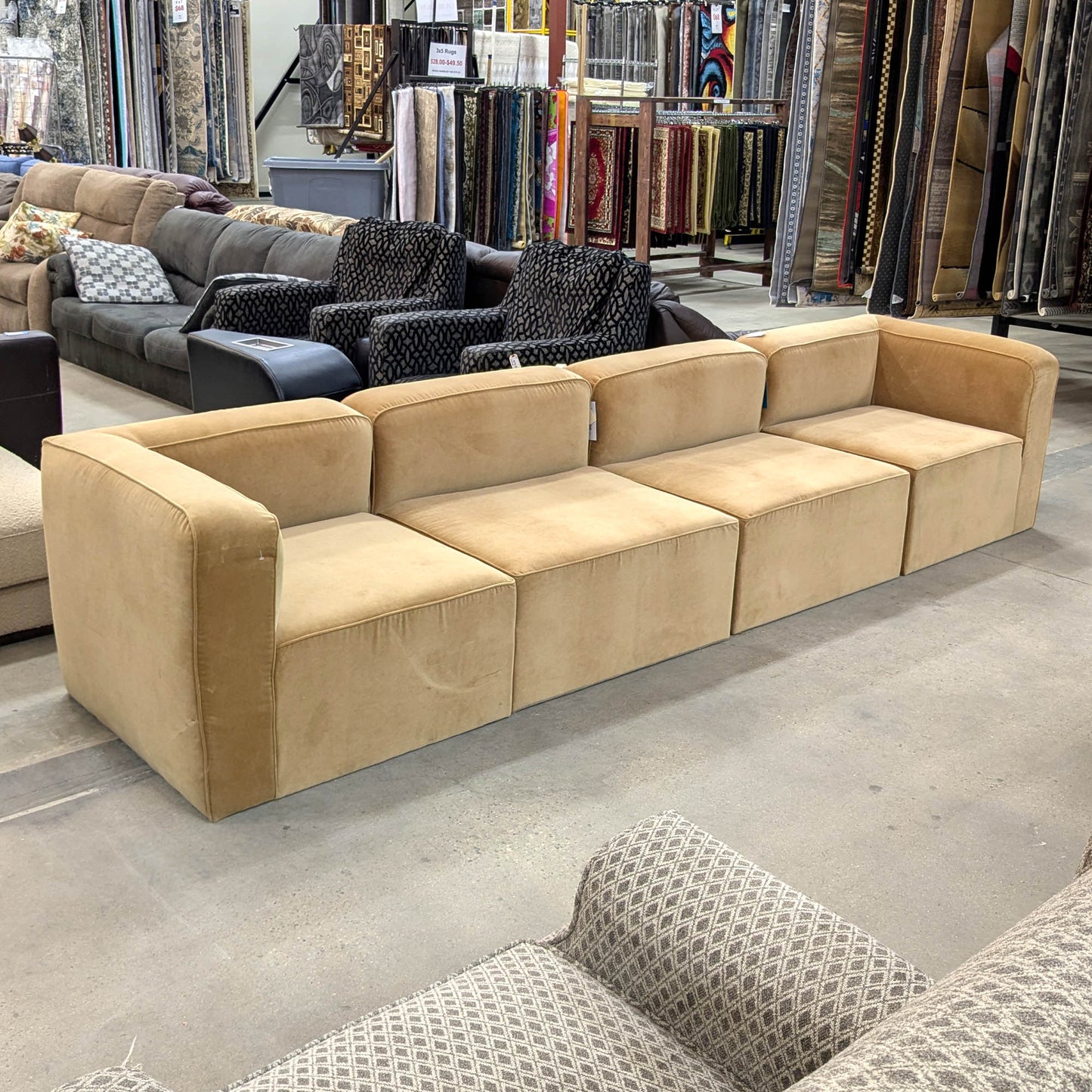 Joybird Modular Velvet Sofa