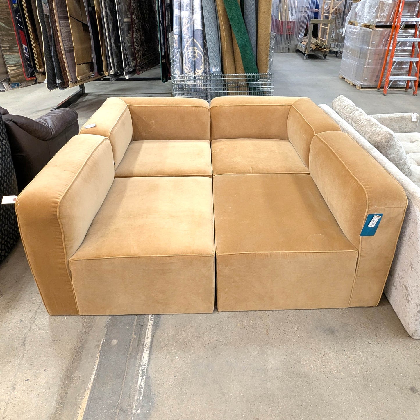 Joybird Modular Velvet Sofa