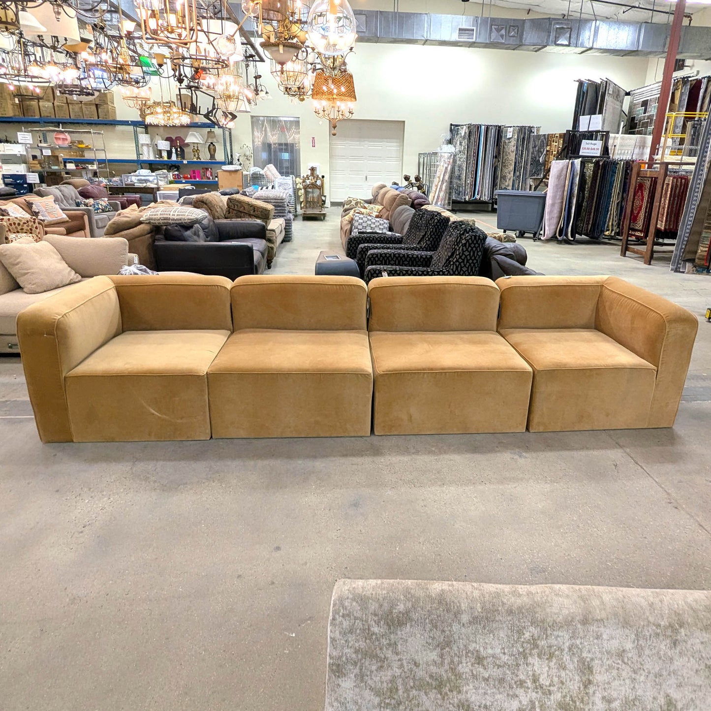 Joybird Modular Velvet Sofa