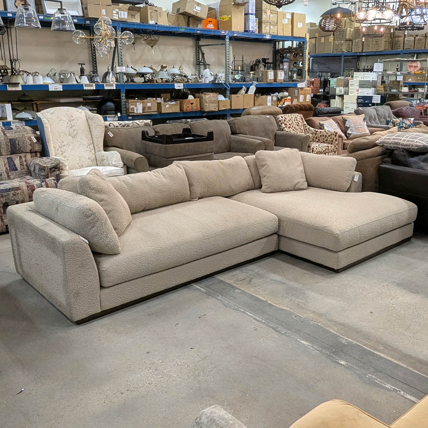 Joybird Tan Lewis Sectional
