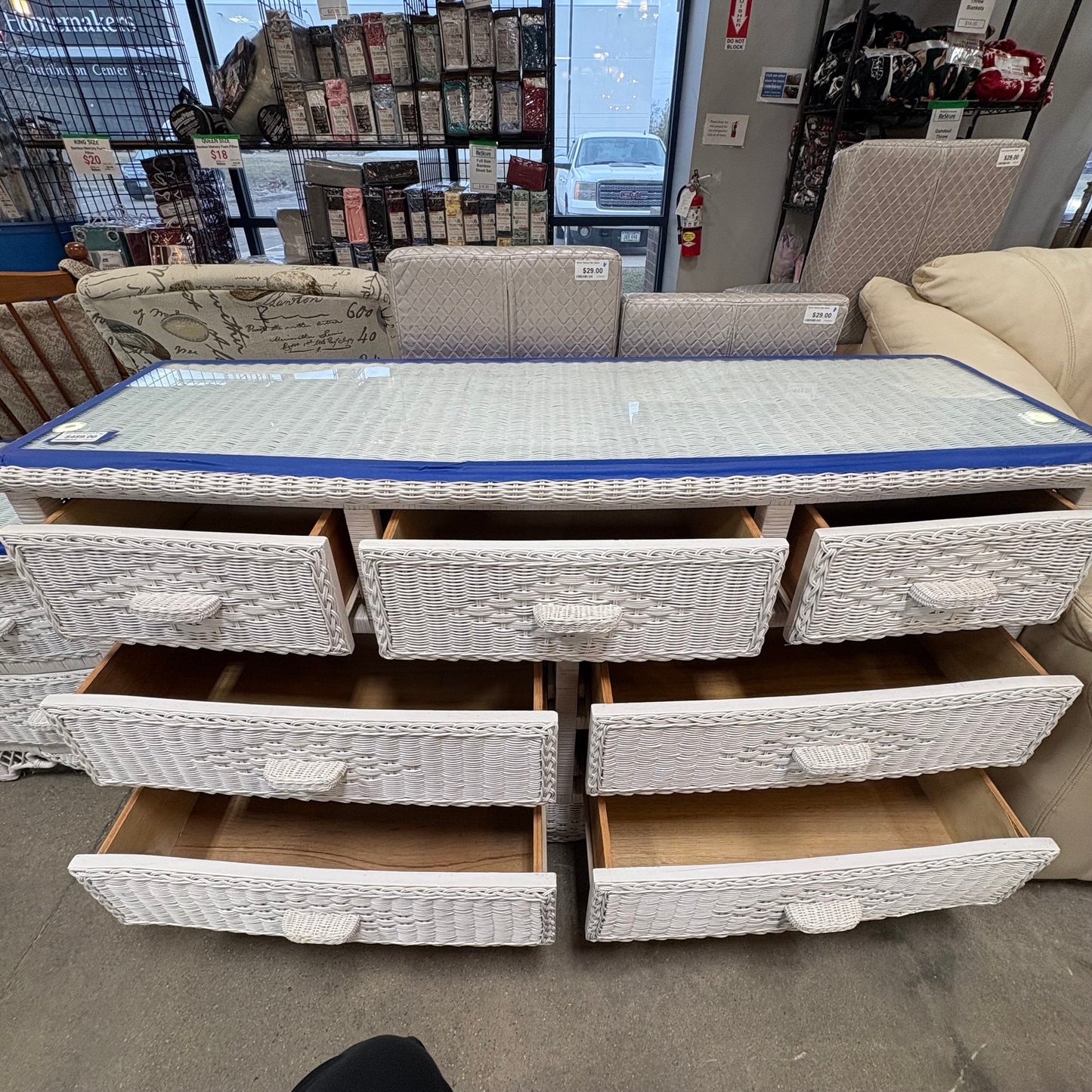 White Wicker Bedroom Set