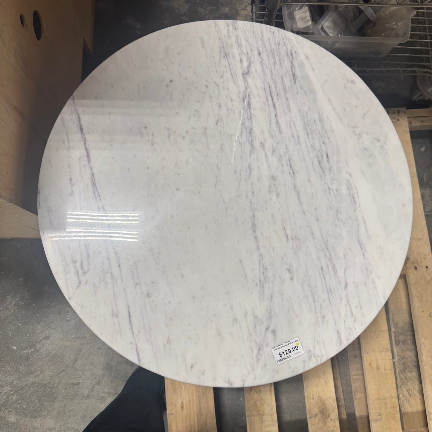 GoldFinish/Marble Coffee Table