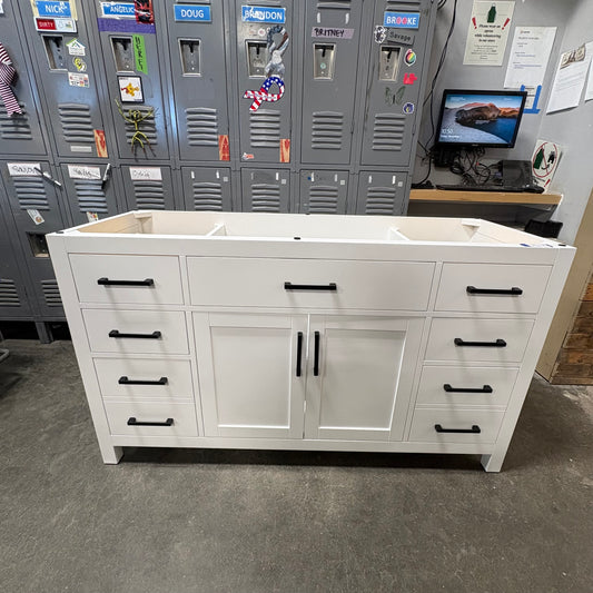 60" White Vanity