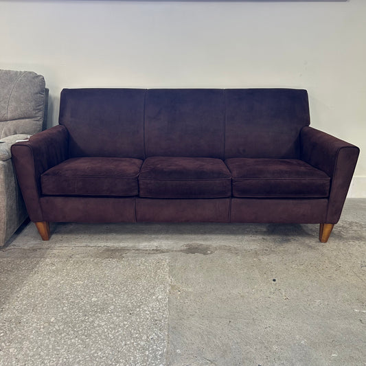 Flexsteel Coffee Velvet Sofa