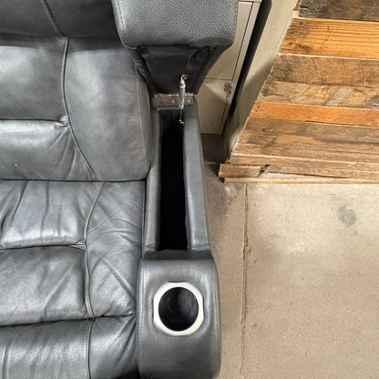 Grey Loveseat With Console