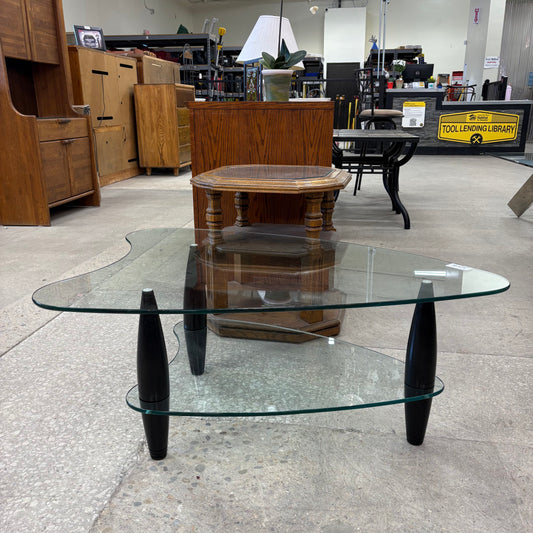 GlassTop Boomerang CoffeeTable