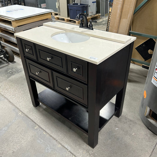 36" Vanity Set W/ Stone Top