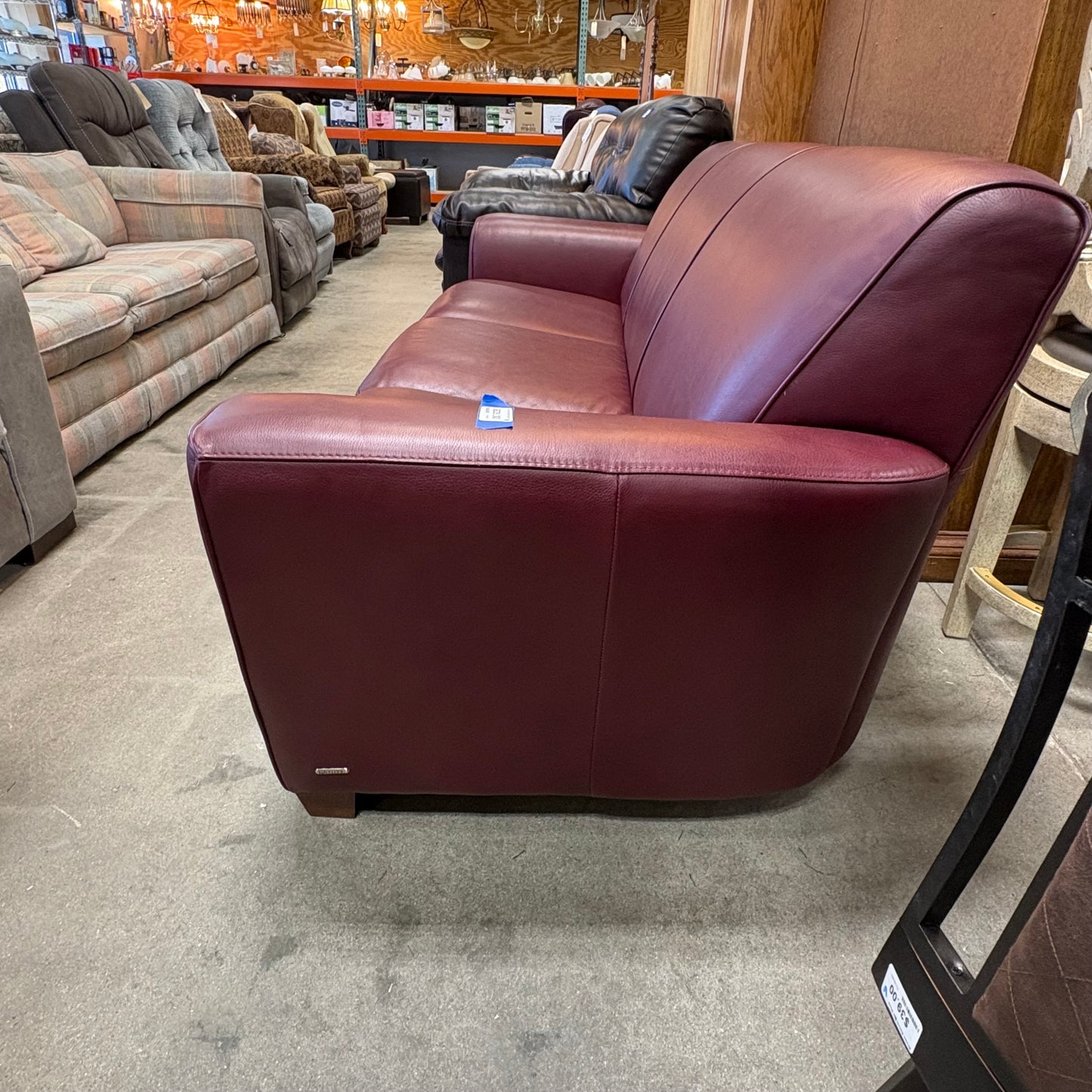 Natuzzi Red Leather Couch