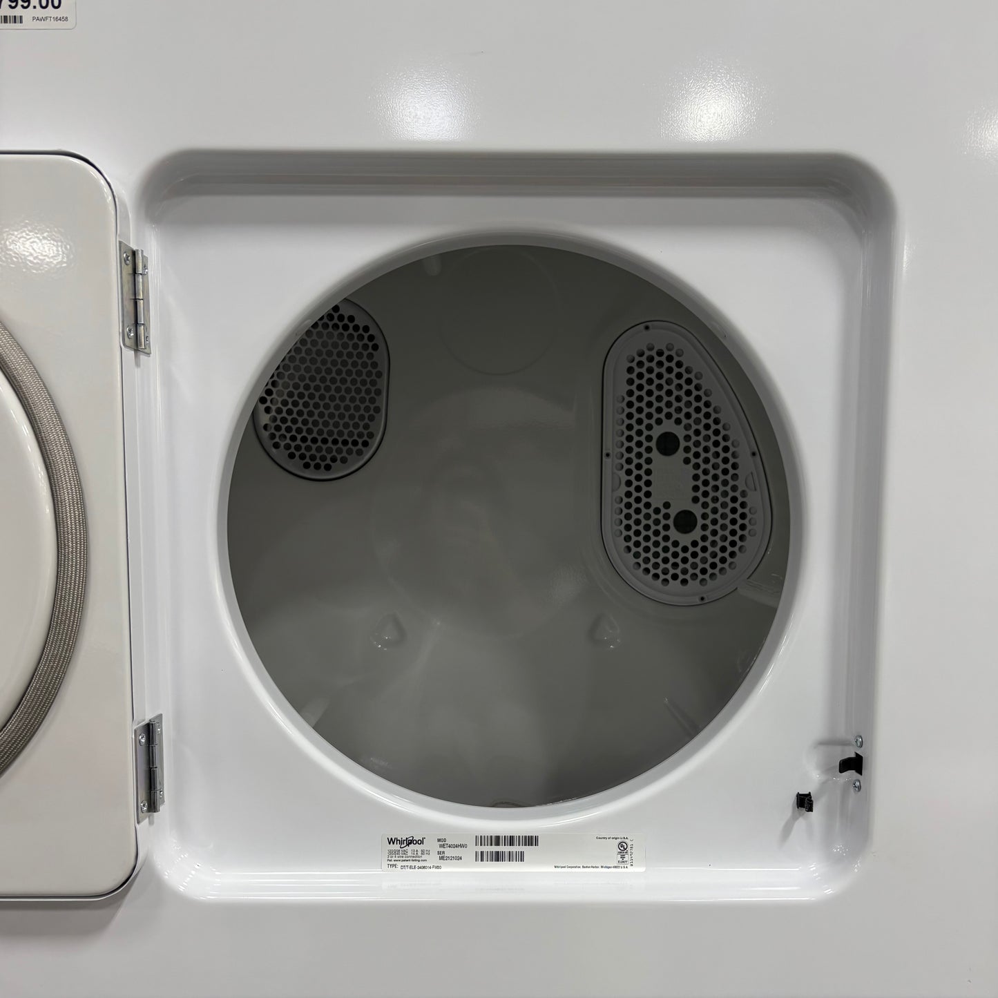 Whirlpool Elec Stack W/D