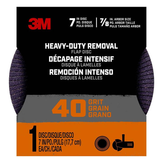 3M 40 Grit HeavyDuty Flap Disc