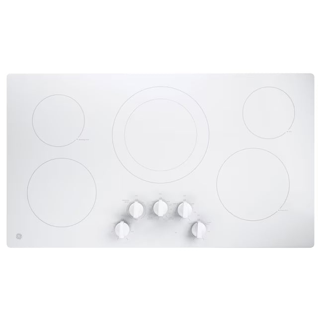 GE 30" White Elec Cooktop