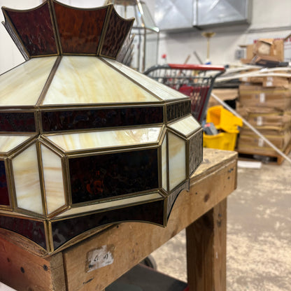 Cream & Brown Pool Table Light