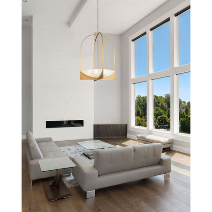 8-Light Modern Gold Chandelier