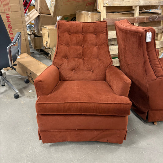 70s Sepia Swivel Rocker Chair