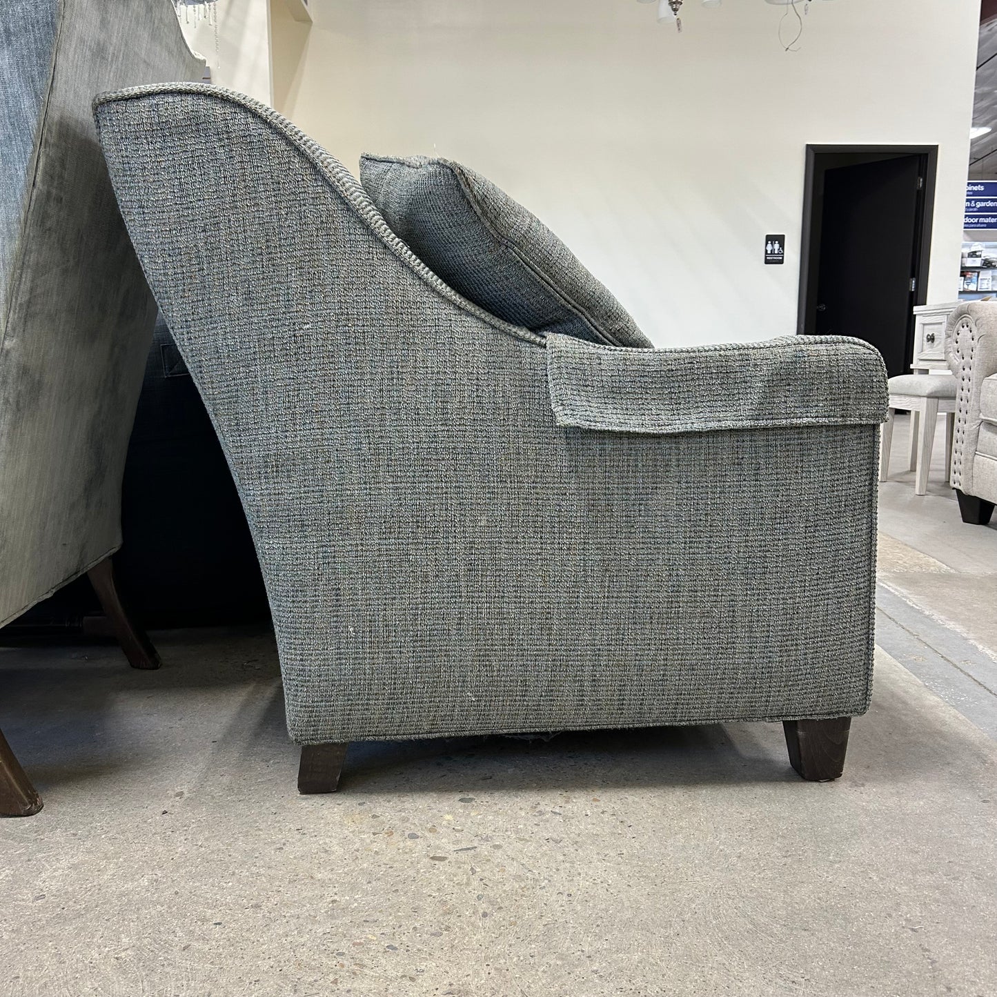 Slate Tweed Nailhead Couch