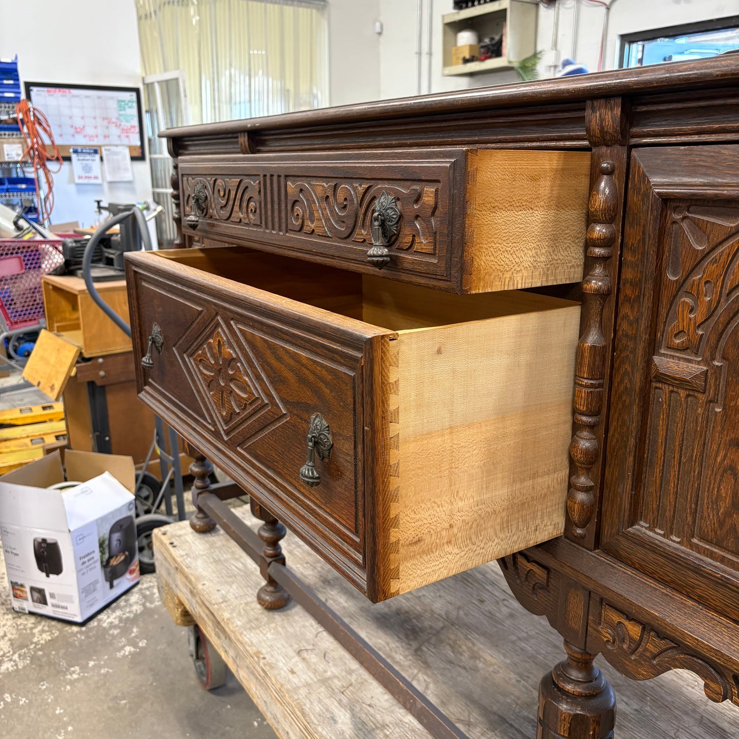 1930s Antique Oak Sideboard