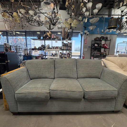 Woven Turquoise Stripe Couch