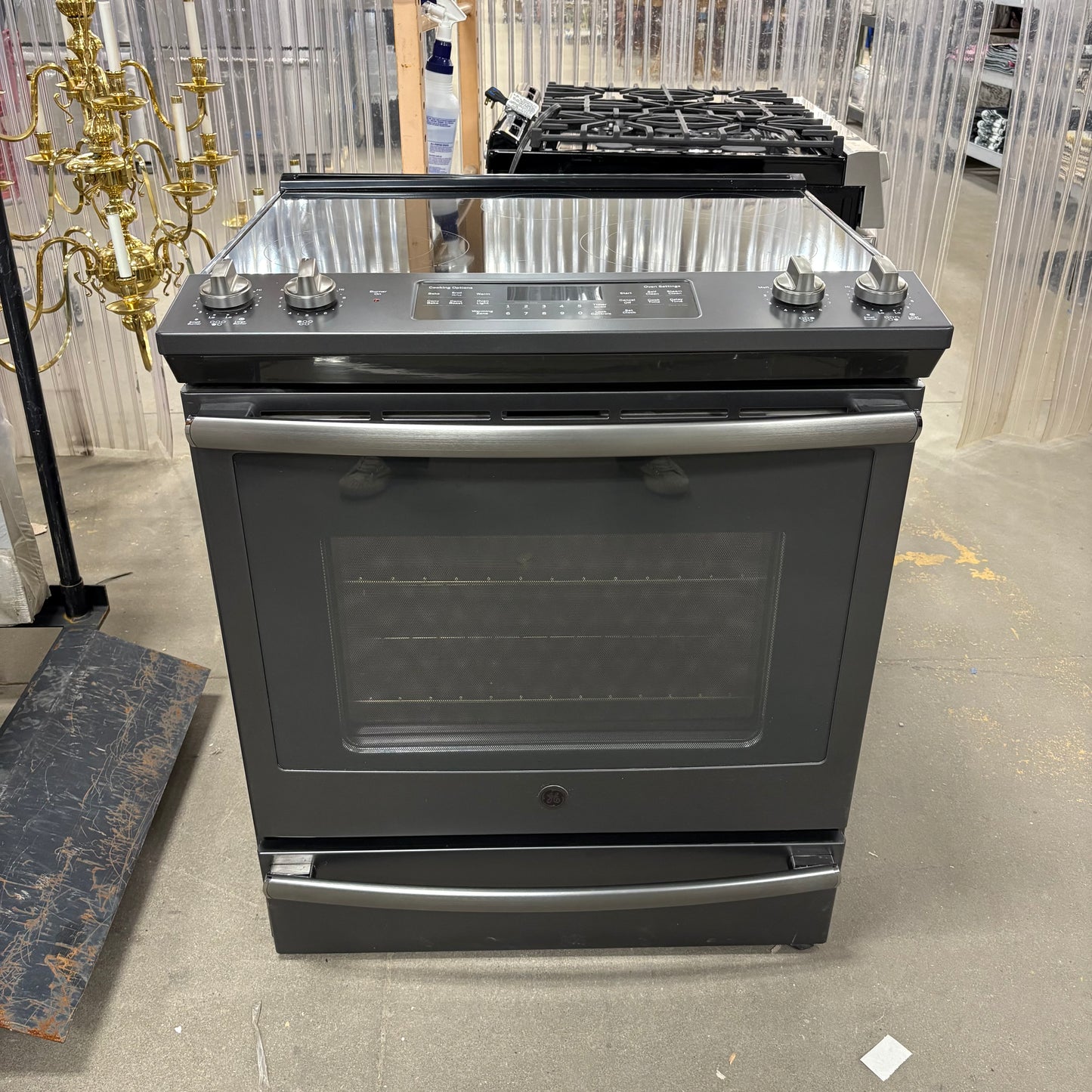 GE SlideIn ElecSmoothtop Range