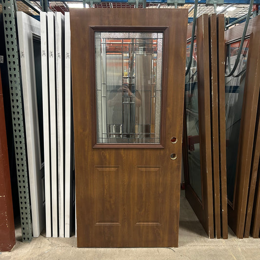 36" Decorative Half Lite Door