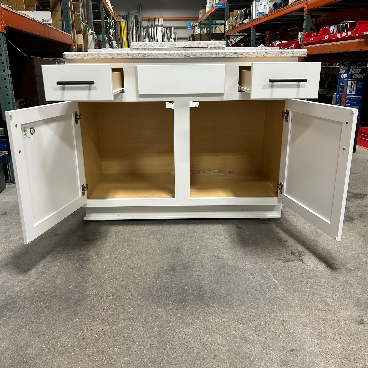 43" Granite Top Vanity Set