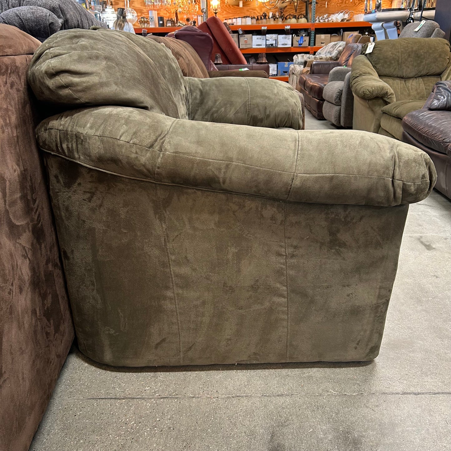 Olive Microsuede Loveseat