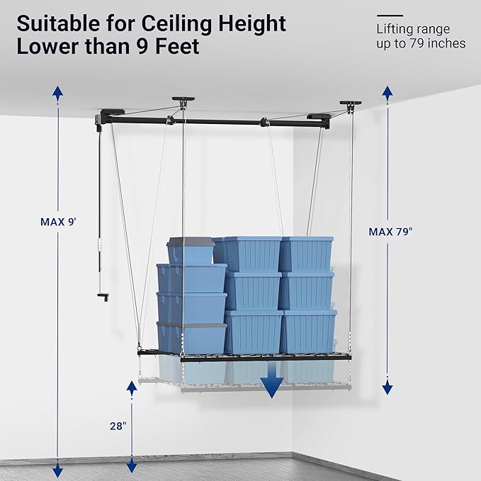 4' x 4' Overhead Storage Lift