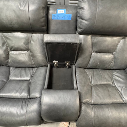 Grey Loveseat With Console