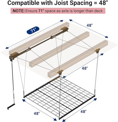 4' x 4' Overhead Storage Lift