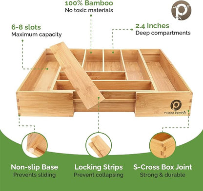 Bamboo Flatware Organizer FALSE