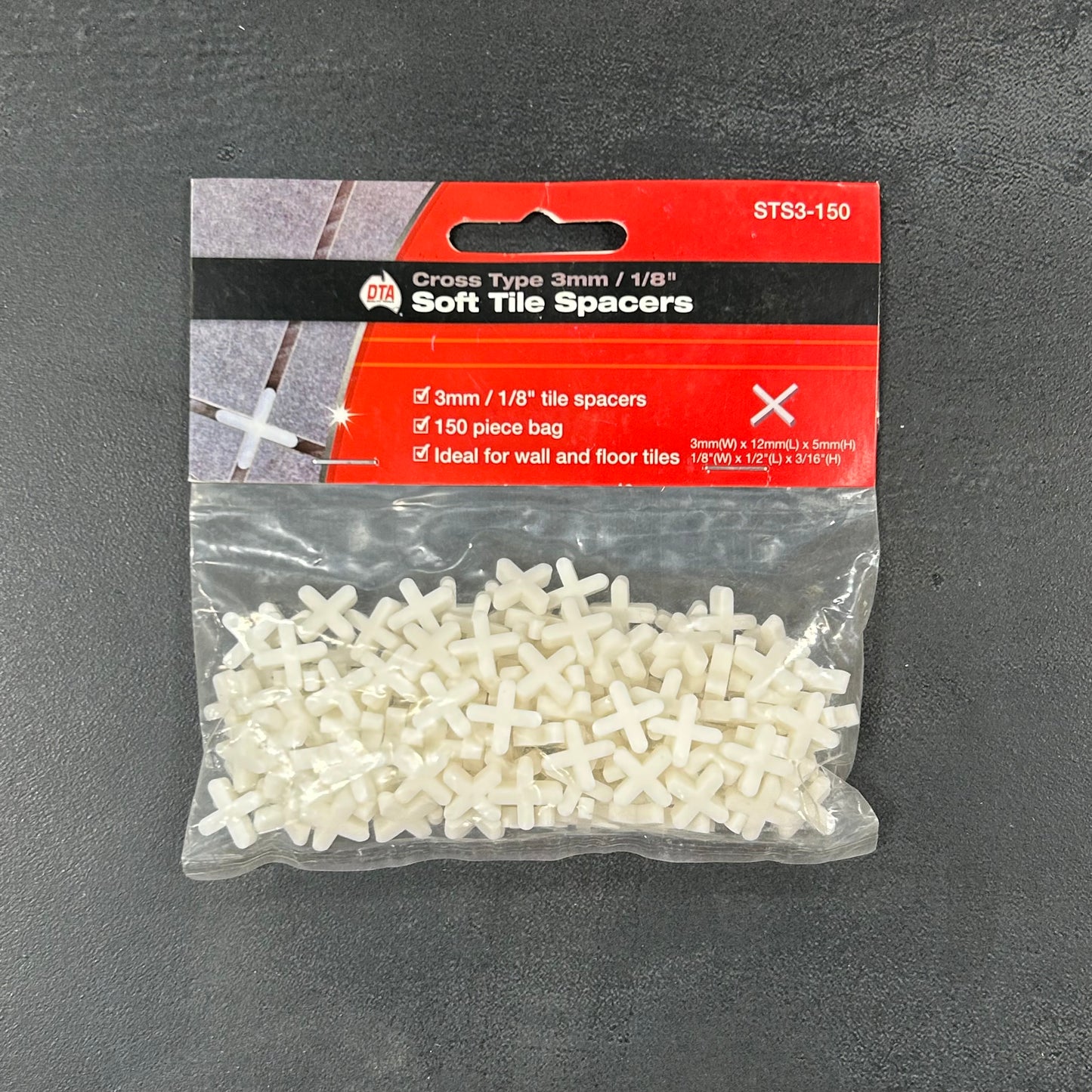 Tile Spacer 1/8" Soft 150ct