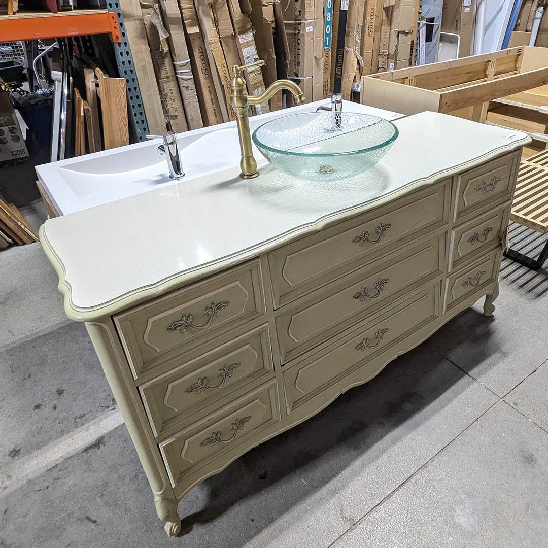 French Vanity w/ Vessel Sink
