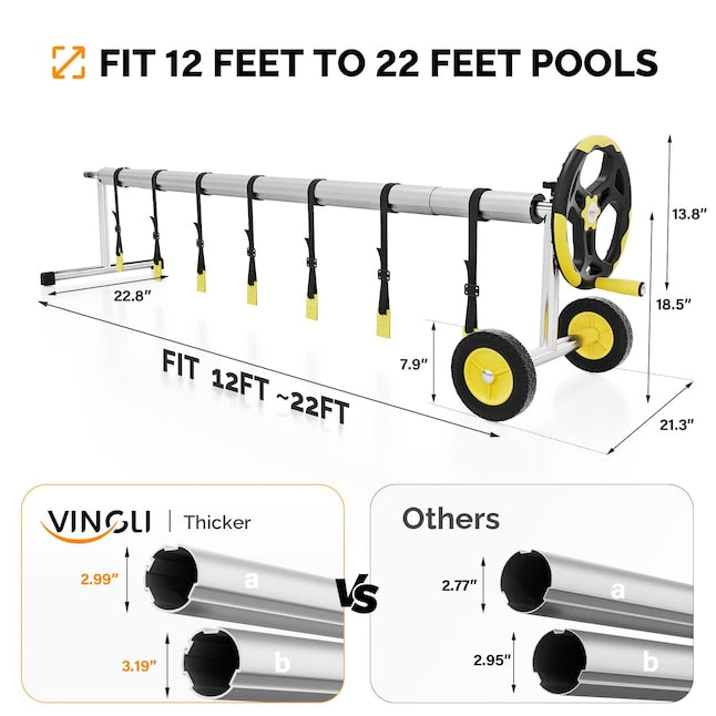 Aluminum Pool Cover Reel Set