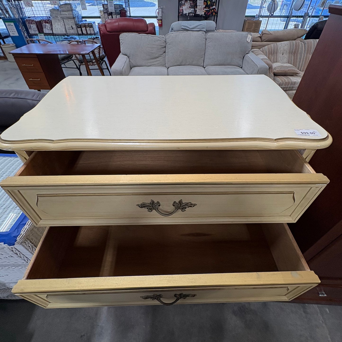 Pale Yellow 5 Drawer Dresser