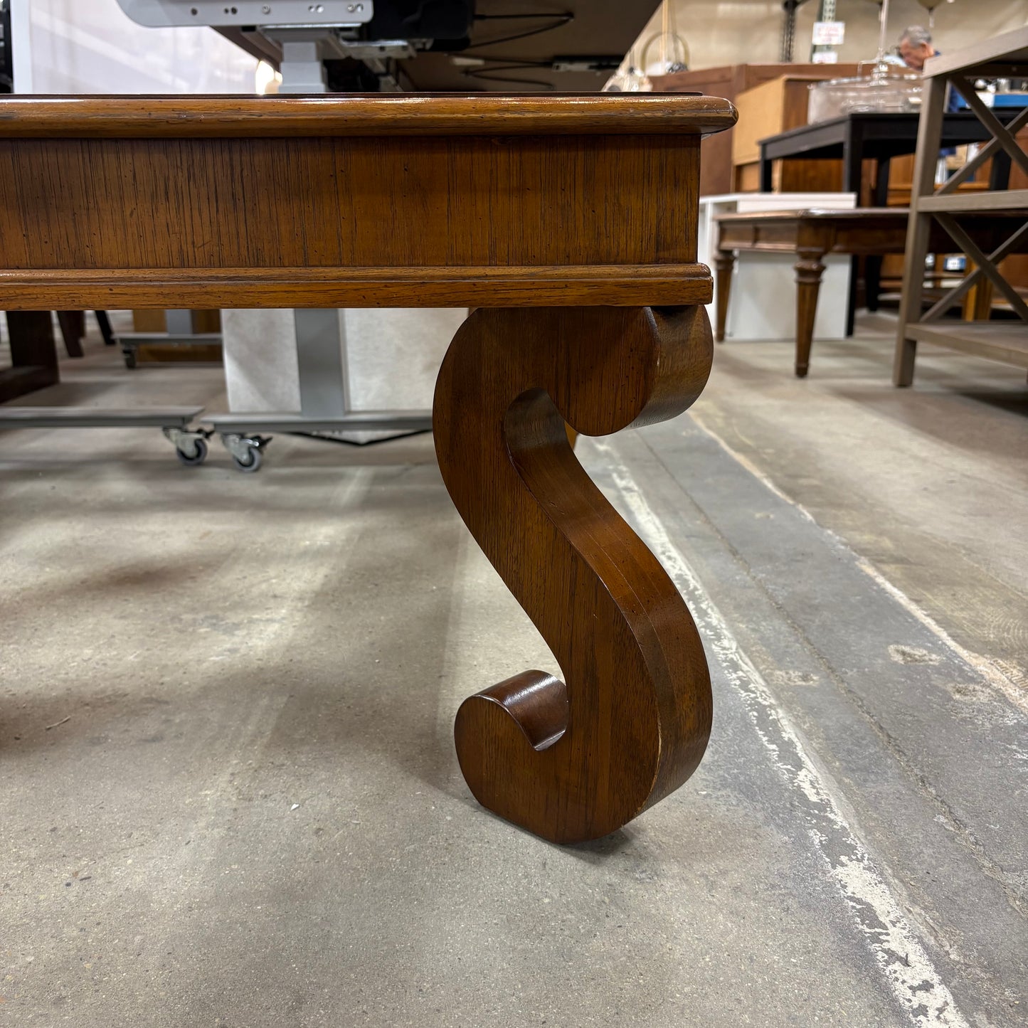 Square Glass-Inset CoffeeTable