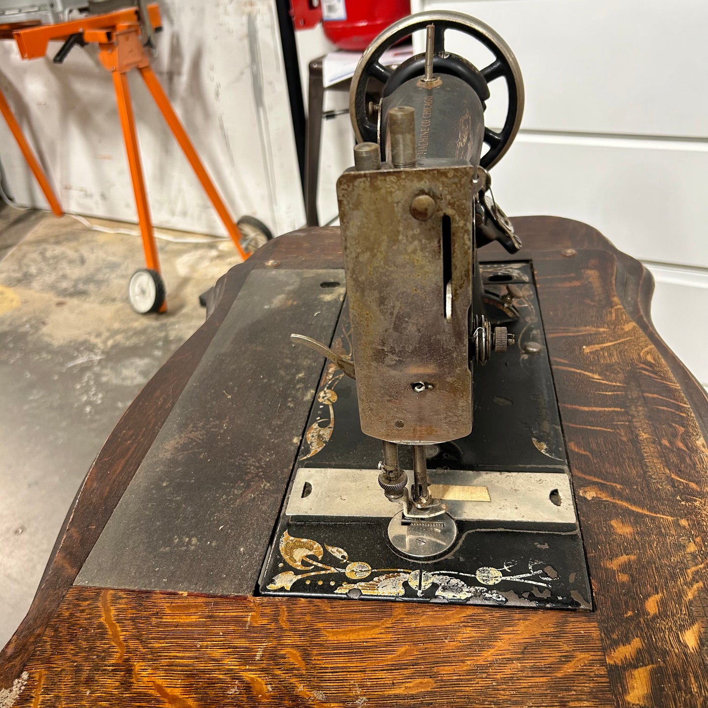 Antique Sewing Machine Table