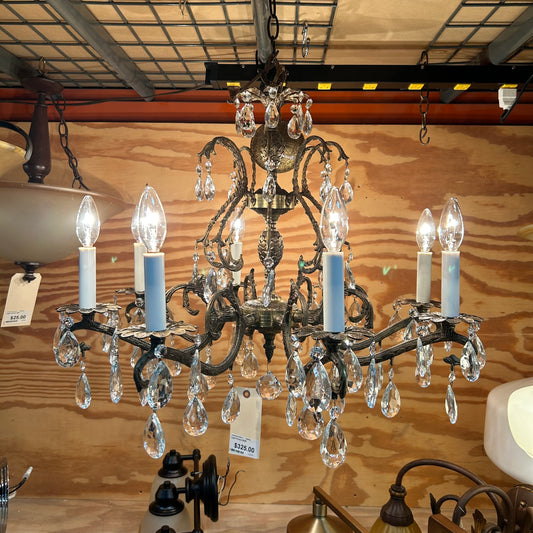 Brass Crystal Chandelier