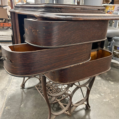 Antique Sewing Machine Table