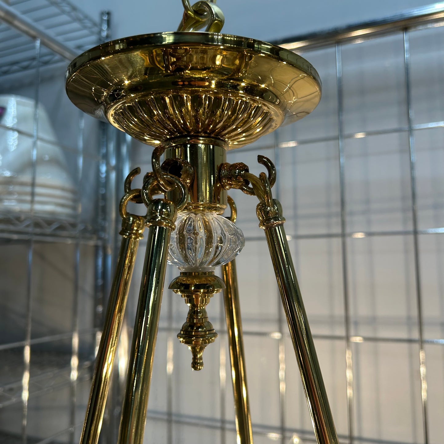 Polished Brass Chandelier