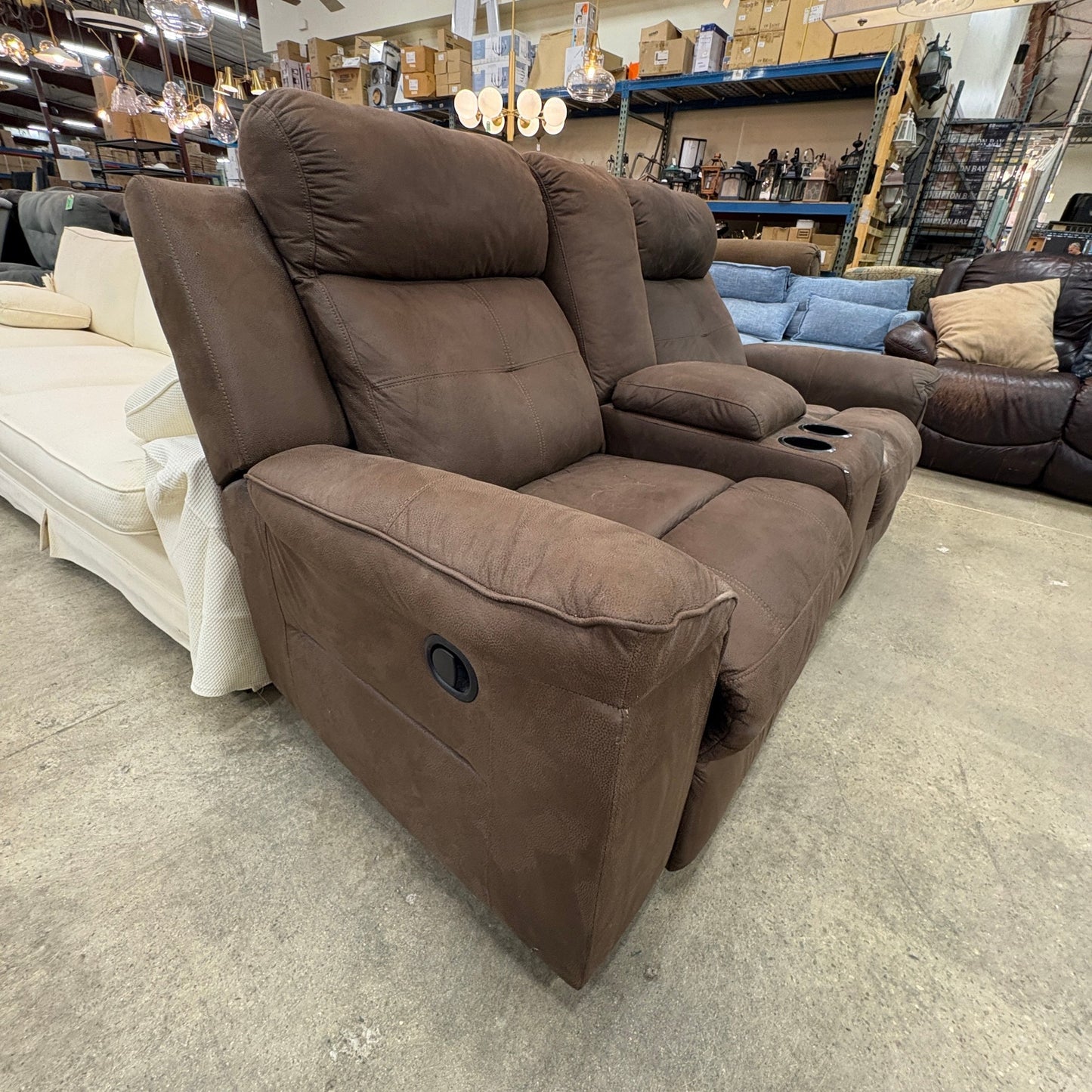 Brown Reclining Loveseat