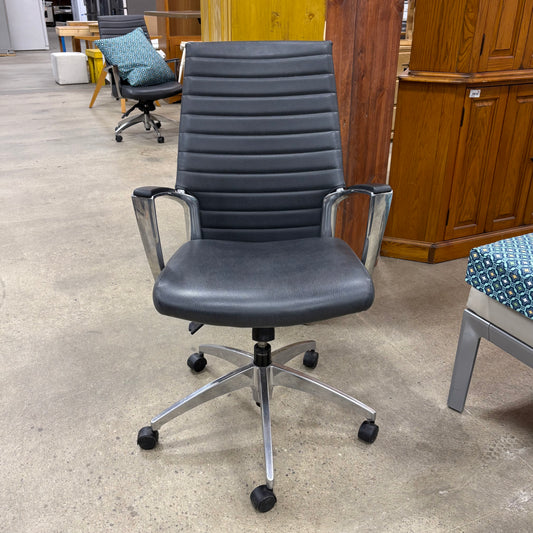 Black FauxLeather Office Chair