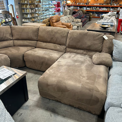 Faux Suede Reclining Sectional