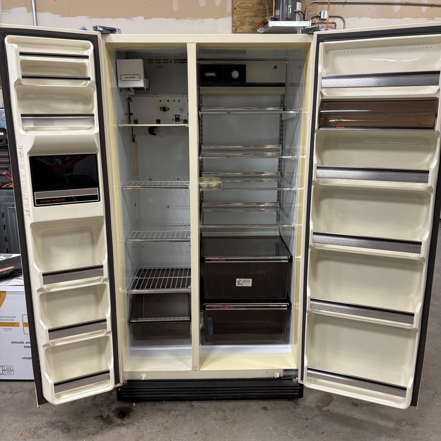 Vintage GE Side by Side Fridge