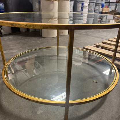 Gold Leaf Round Coffee Table