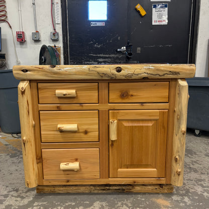 40" Rustic CedarLog Vanity Set